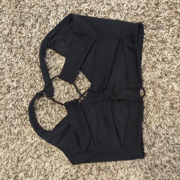 Savage X Fenty Wildcat black cropped open strappy back v neck tank top - Picture 7 of 10